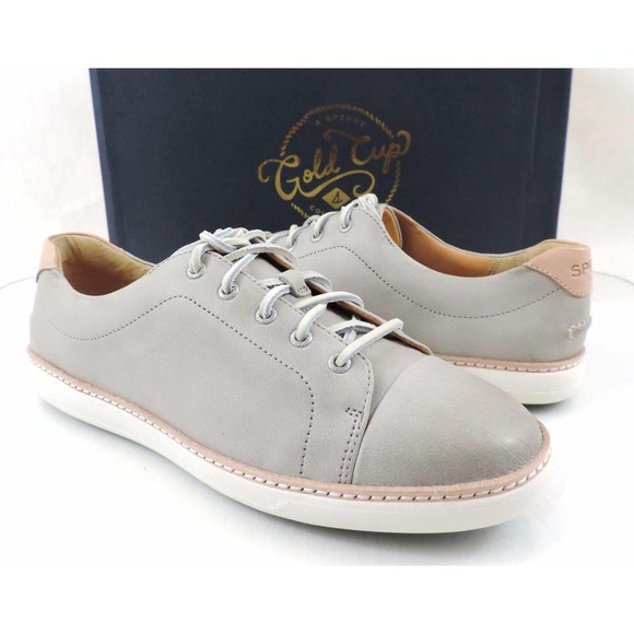 Sperry Shoes - Women's Shoes Sperry Top Sider GOLD CUP CRUZ Lace Up Sneakers Light Grey Size 10